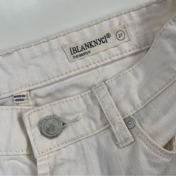 BLANK NYC Women's Cream The Baxter Ribcage Straight Leg Jeans Size 27 - Picture 6 of 12